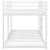 Łóżko piętrowe bez materaca, białe, 100x200 cm, stal