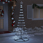 Choinka świąteczna LED z podstawą Chłodna biel 250 cm Metal