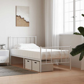 Materac piankowy, biały, 90x220 cm, twardość H2/H3