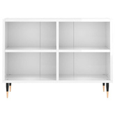 vidaXL Szafka pod TV, biała, wysoki połysk, 69,5x30x50 cm