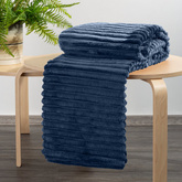 Koc Soft granatowy 150x200