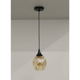 Lampa wisząca szklana czarno/brązowa Aspa 31-00583