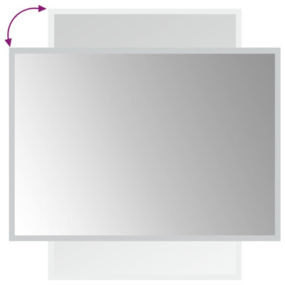 vidaXL Lustro łazienkowe z LED, 50x70 cm