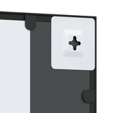 vidaXL Lustro ścienne, czarne, 50x60 cm, prostokątne, żelazo