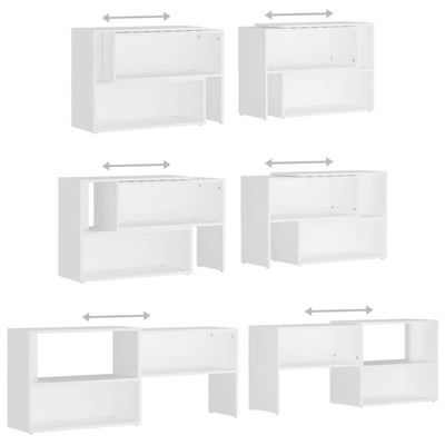 vidaXL Szafka pod TV, biała, 149x30x52 cm, materiał drewnopochodny
