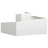 Doniczka ogrodowa Biały 80 x 80 x 50 cm Stal zimnogięta