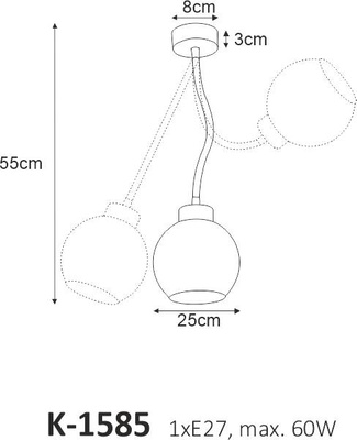 Lampa wisząca K-1585 z serii MELO