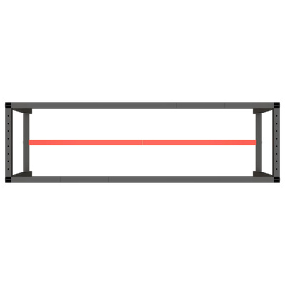 Rama do stołu roboczego, czerwono-czarna, 170x50x79 cm, metal