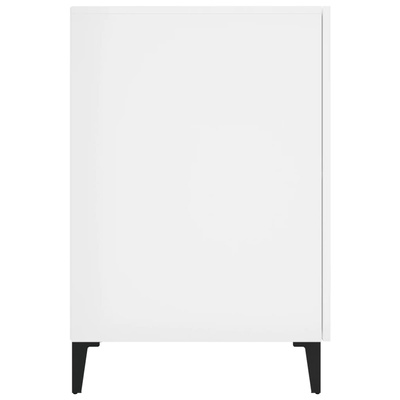 Biurko białe z połyskiem, 140x50x75 cm, materiał drewnopochodny vidaXL