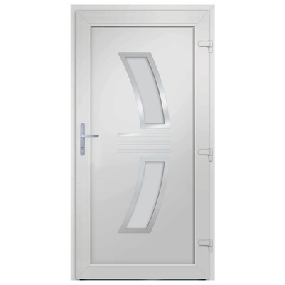 Drzwi wejściowe, białe, 98x200 cm, PVC vidaXL