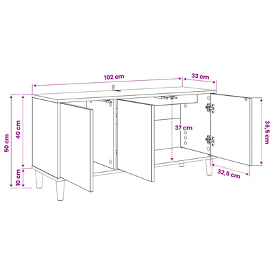 Szafka pod telewizor BREMEN 102 x 33 x 50 cm Sonoma
