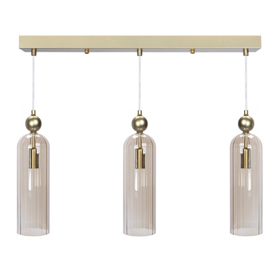 Lampa Dekoracyjna Wisząca AM202 3xE14 Złota Regina
