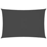 Prostokątny żagiel ogrodowy z tkaniny oxford, 2x4 m, antracyt