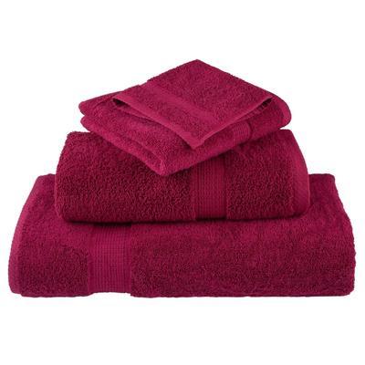 Ręczniki premium, SOLUND 10 szt., bordowe, 100x200 cm, 600 g/m?