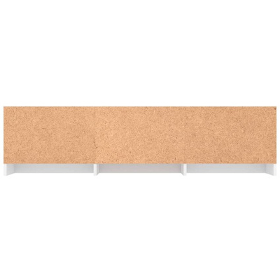 vidaXL Szafka pod TV, wysoki połysk, biała, 140x40x35,5 cm