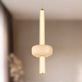 Lampa wisząca Puras D ze szklaną ozdobą pojedyncza LED 15W 3000K do sypialni i salonu