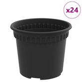 Okrągła doniczka na kwiaty 24 pcs Czarny ? 12,5 x 10 cm