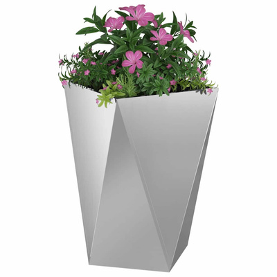 Donica Srebrny 50 x 50 x 75 cm Stal Galwanizowana
