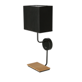 Keto kinkiet czarny 1x40w e14 Abażur z włącznikiem