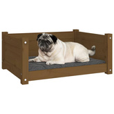vidaXL Legowisko dla psa, miodowy brąz, 65,5x50,5x28 cm, sosnowe