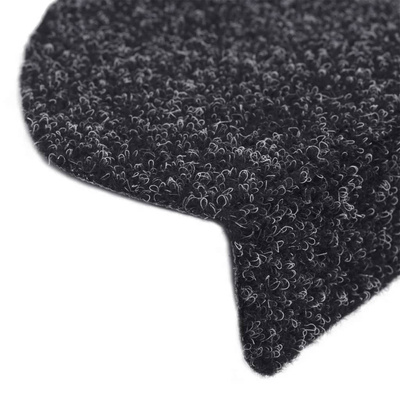 Maty na schody samoprzylepne 5 szt. 65x21x4 cm czarne półokrągłe duże