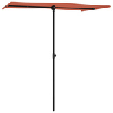 Parasol ogrodowy na aluminiowym słupku, 180x110 cm, terakota