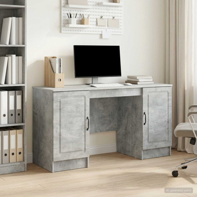 Biurko Betonowy szary 142,5 x 50 x 75 cm Drewno inżynieryjne