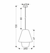 Lampa wisząca z abażurem Africa beżowo-biała do sypialni E27