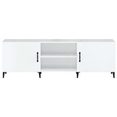 vidaXL Szafka pod TV, wysoki połysk, biała, 150x30x50 cm