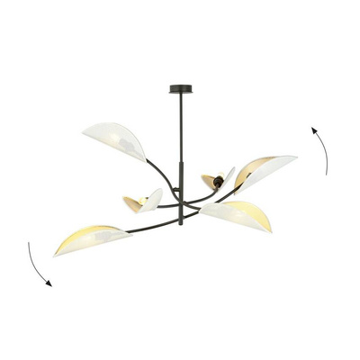Lampa sufitowa  LOTUS 6 WHITE/GOLD