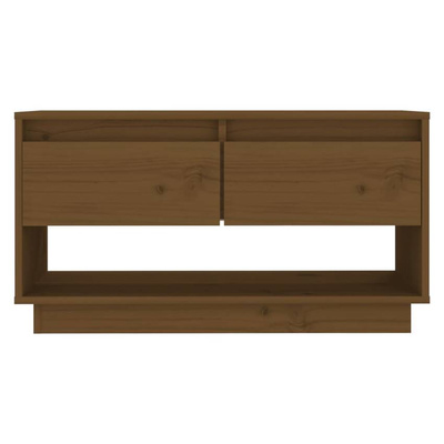 vidaXL Szafka pod TV, miodowy brąz, 74x34x40 cm, lite drewno sosnowe