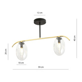 Lampa sufitowa FINES 2 BL TRANSPARENT