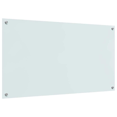 Panel kuchenny Biały 110 x 60 cm szkło hartowane