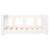 vidaXL Legowisko dla psa, białe, 65,5x50,5x28 cm, lite drewno sosnowe