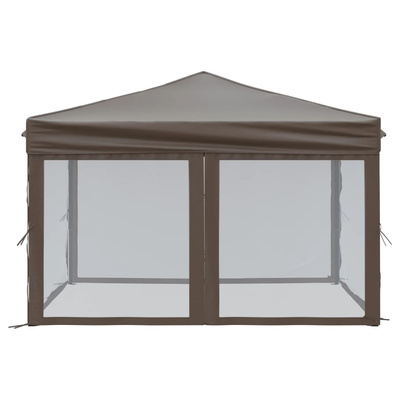 Składany namiot imprezowy ze ściankami, taupe, 3x3 m