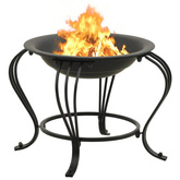 vidaXL Palenisko z pogrzebaczem, 49 cm, stal