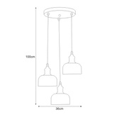 Lampa wisząca K-JSL-1208/3P z serii DORO KAJA