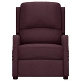 vidaXL Elektryczny fotel masujący, fioletowy, obity tkaniną