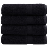 Ręczniki premium SOLUND, 4 szt., czarne, 70x140 cm, 600 g/cm?