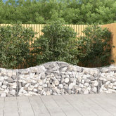 Kosze gabionowe, 10 szt, 200x50x60/80 cm, galwanizowane żelazo