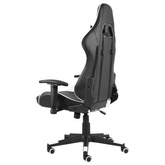 vidaXL Obrotowy fotel gamingowy, biały, PVC