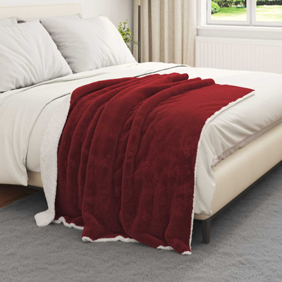 Koc Bordeaux Czerwony 130 x 150 cm Polar