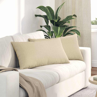 Poduszki na sofę 2 pcs Kremowy 80 x 40 cm tkanina