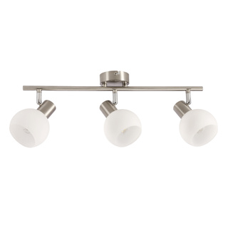 Lampa sufitowa Novo listwa ze szklanymi kloszami 3-punktowa do salonu