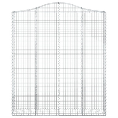 Kosze gabionowe, 2 szt, 200x30x220/240 cm, galwanizowane żelazo