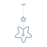 Single Ss Lampa Wisząca 1X20W E27 Iq Kids Niebieski