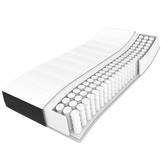 Materac kieszeniowy, średnia twardość, czarny, 160x200x20 cm, aksamit