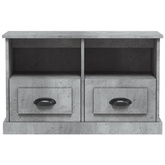 vidaXL Szafka pod TV, szary beton, 80x35x50cm, materiał drewnopochodny