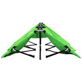 vidaXL Dwuosobowy leżak, składany, zielony, stal