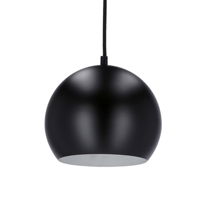 Lampa wisząca czarna E27 metal / drewno Flen Ledea 50101263